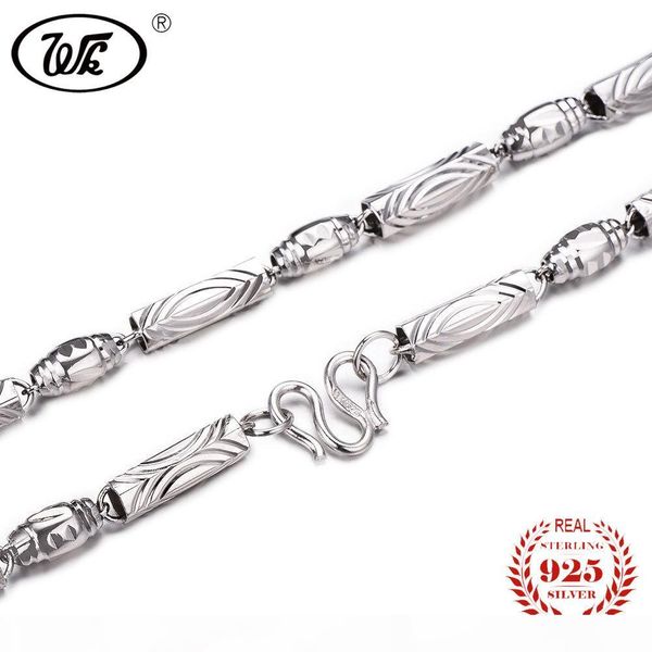 

wk pure 925 sterling silver men chain necklace 18 20 22 inch 4mm 5mm 6mm olives fashion chain necklaces for man dad boy ow nm006 y1892806