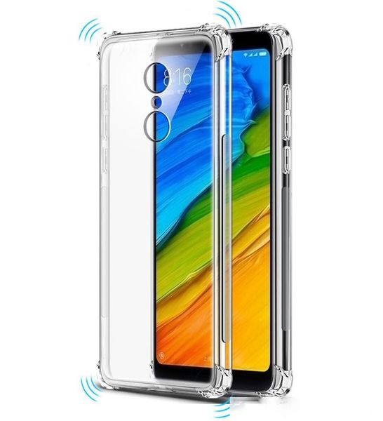 

2 pcs/lot airbag design anti-shock case for xiaomi redmi 5 clear tpu soft casing redmi5 plus cover xiaomi mi mix 2 funda mix2 capa