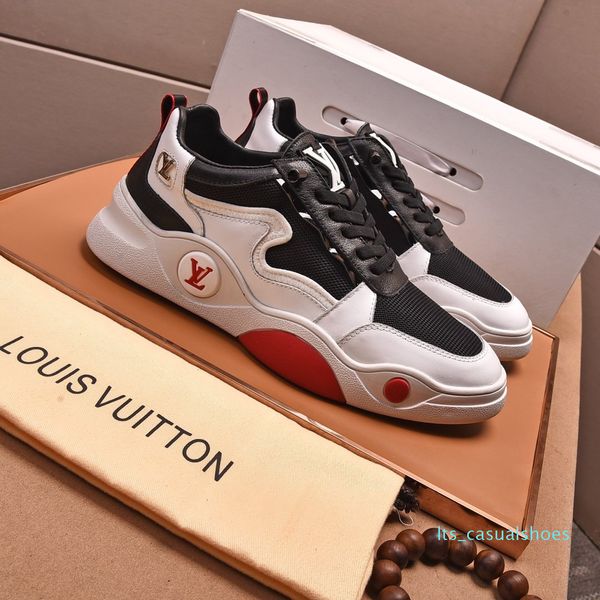 

2020 o1 fashion trend designer mens shoes leather mesh breathable comfortable outdoor shoes lace-up casual hiker shoes mens sneakers1 lts, Black