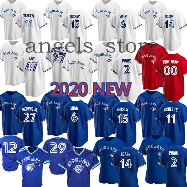 

2020 custom blue bell jays carter alomar vladimir guerrero jr. smoak morris martin donaldson pompey stroman winfield sanchez tulowitzki, Blue;black