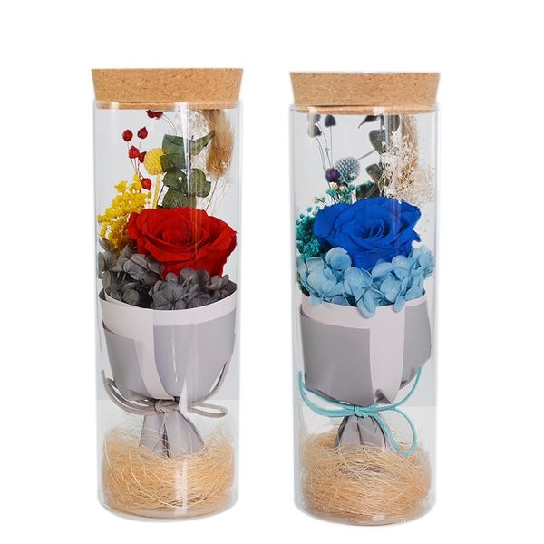 

real rose handmade eternal rose in glass doom gifts for her valentine's day mother's day anniversary birthday