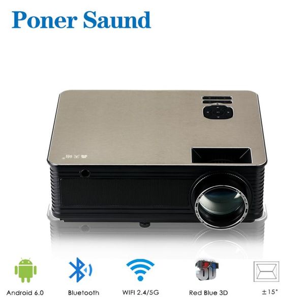 

projectors poner saund m5 projector led android 200inch for smartphone portable mini 2800 lumens movie smart home