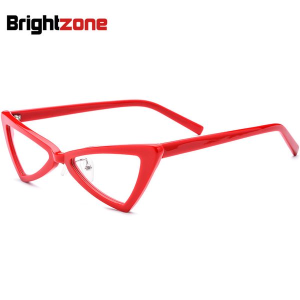 

small size cat-eyes triangle design acetate full rim eye beauty glasses frame frames for sight myopia women points zero, Black