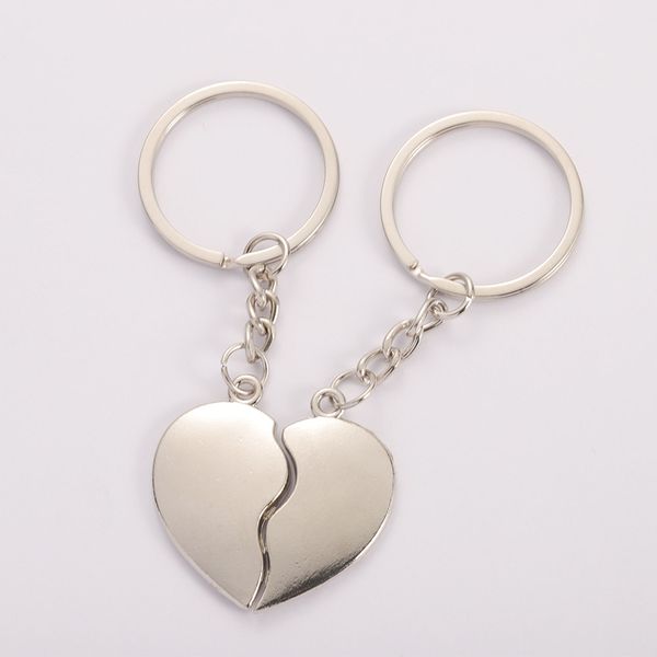 

1pair couple keychain heart key rings lovers love key chain for birthday gift souvenirs valentines day gift lovers couple gift