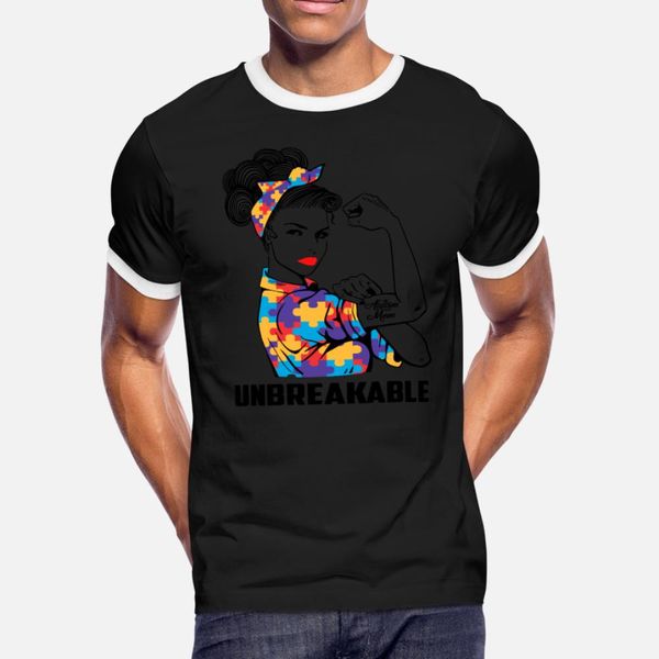 

autism mom unbreakable autism awareness t shirt men personalized cotton plus size 3xl leisure graphic new fashion summer style novelty