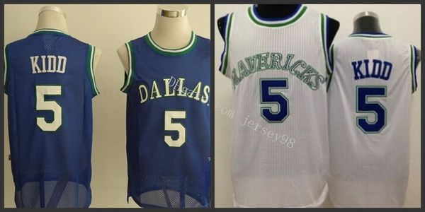 

dallas mavericks men #5 jason kidd light blue nba men jersey, Black