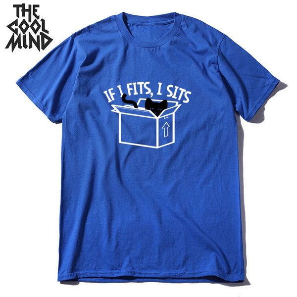 

coolmind 100% cotton box cat print men t shirt short sleeve summer men tshirt loose t-shirt male men tee shirts