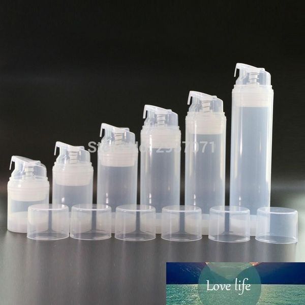 Strumenti per il trucco Flacone per pompa per essenza trasparente Bottiglie senz'aria in plastica per lozione Crema Shampoo Bagno Contenitore cosmetico 10 pz