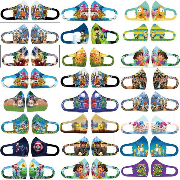 

character face mask face shields mascarilla de pelicula custom face mask designer kids cloth masks cartoon character mask y, Black