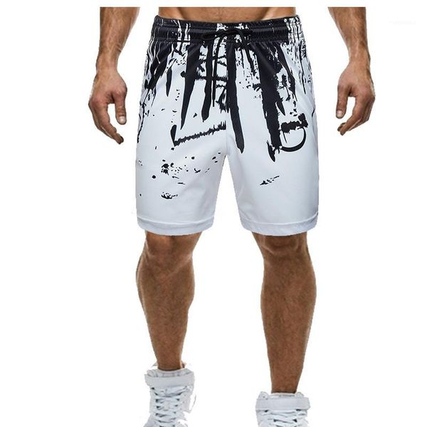 

active knee length cool slim sport pants casual fashion mens shorts mens designer print summer short pants, Black
