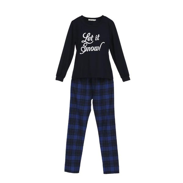

new family matching pajamas set women baby kid sleepwear nightwear gift, Blue;red
