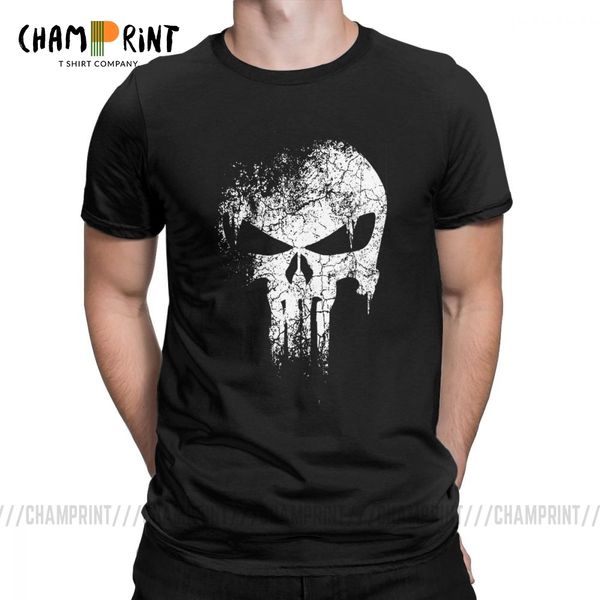 

the punisher skull supper hero t shirt men's pure cotton creative t-shirt streetwear tee shirt short sleeve clothes plus size