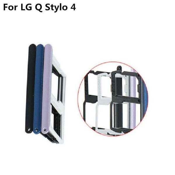 

cgjxs100 %original new no any scratched micro sd sim card tray holder slot replacement for lg q stylo 4 q710