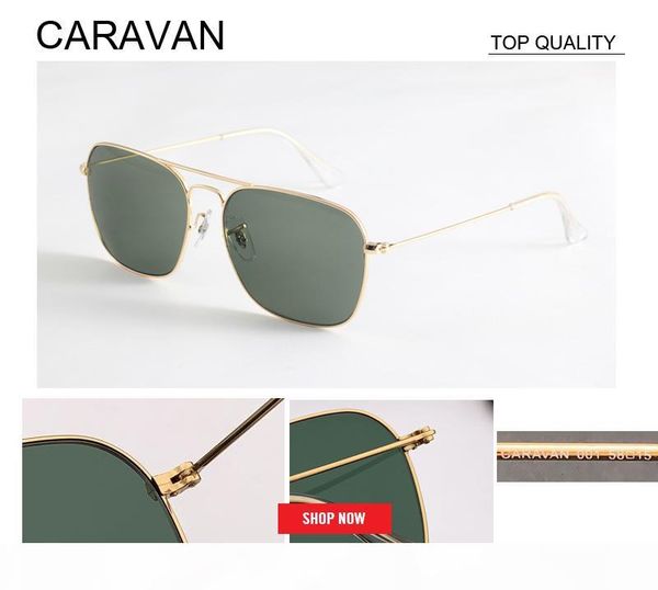 

2019 factory wholesale selling new metal brand mens womens gafas caravan designer sun glasses uv400 rd3136 square lens, White;black