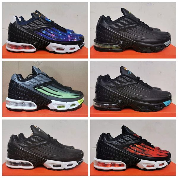 

2020 tn plus iii 3 galaxy tuned mens running shoes designer mercuial run trainers black white sports sneakers size 40-45