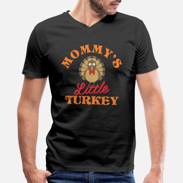 

mommy's little turkey t shirt men customized tee shirt round neck natural loose casual spring novelty shirt