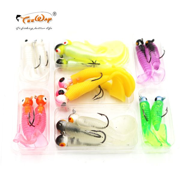 

17pcs/lot grey soft lure fishing wobblers artificial bait silicone fishing lures sea bass carp fishing lead fish jig