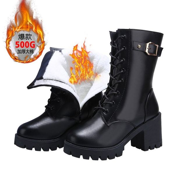 

woman lace up autumn boots womens ladies chunky wedge platform black patent leather boots new arrival