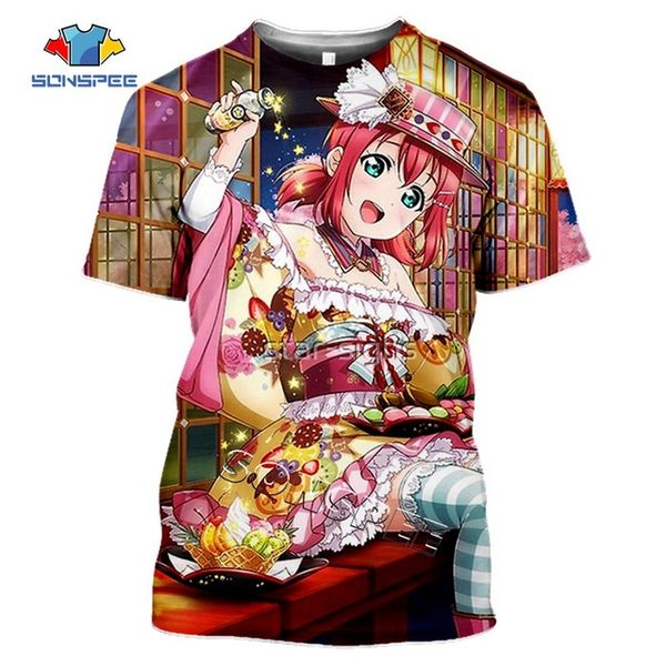 

3d cute girl summer men love live school idol anime 3d print shirts humor humor hentai men clothing