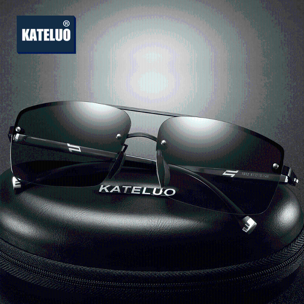 

sunglasses kateluo 2021 mens anti-glare driver's glasses for men day night vision goggles square pochromic polarized lens, White;black