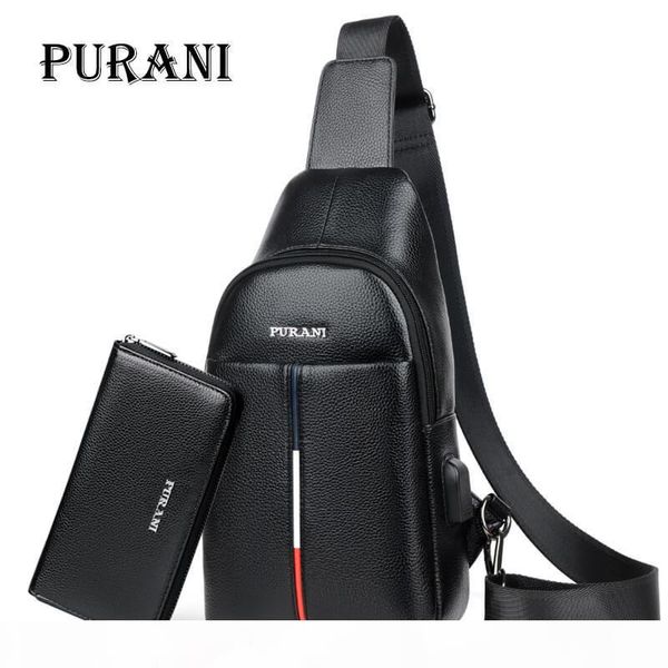 

purani man sling bag men chest pack messenger bag men leather shoulder crossbody bags for mens purses and handbags
