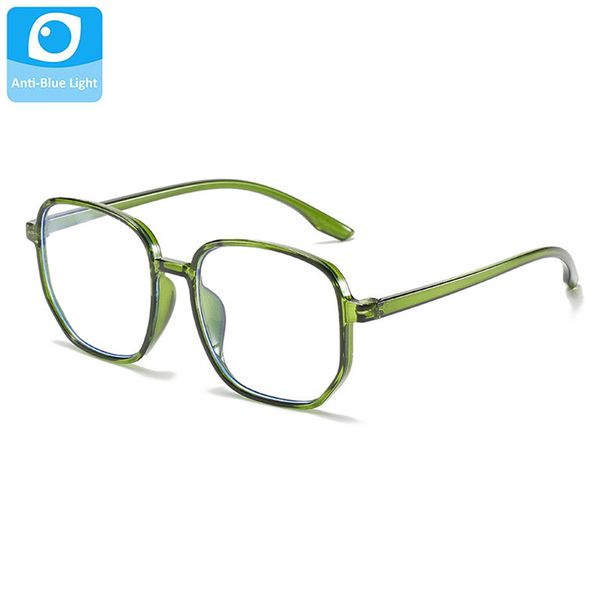 

new anti blue light glasses women square eyeglass frame female clear lens green eyepiece shades male eyewear men, White;black