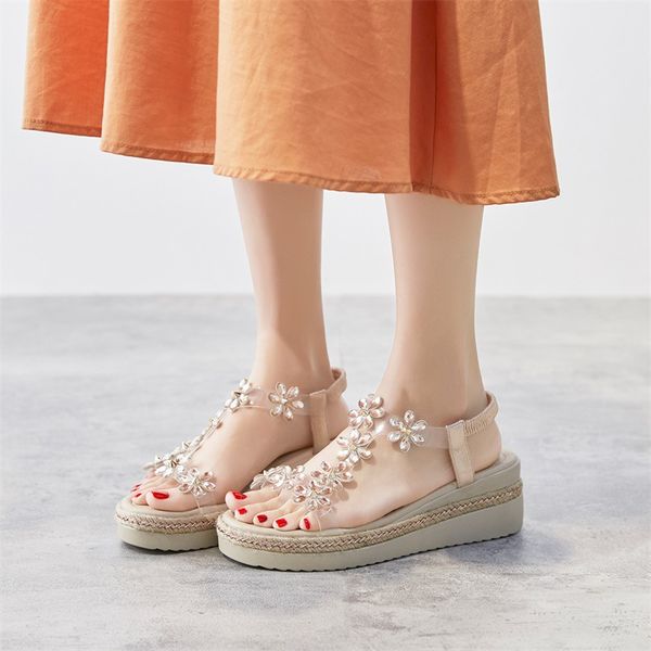 

fashion sandals women's new products thick soled sandals increase height open toe comfortable women shoes, Black