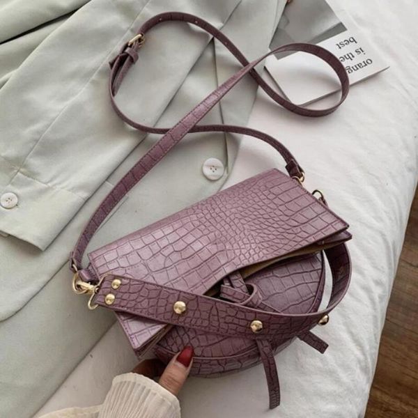 

crocodile pattern tote saddle bag 2020 summer new high-quality pu leather women's designer handbag travel shoulder messenger bag