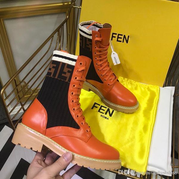 

women outdoor boots real leather warm knitted socks casual martin boots hiking flat shoes fashion luxury women ankle boots winter high qual, Black