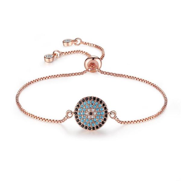 

round zircon adjustable bracelet great gift for friend and big or little sister #1, Black