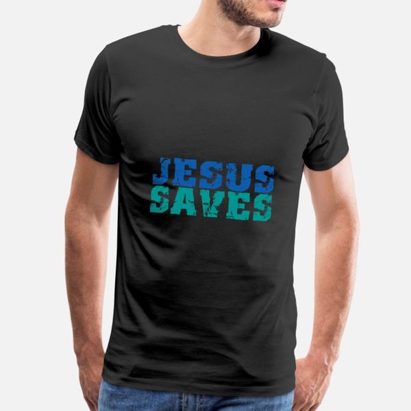 

jesus saves t shirt men fit tee shirt o neck fit casual spring vintage shirt