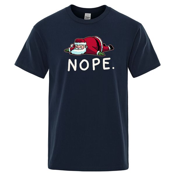 

santa claus nope funny printed men t-shirts 2019 summer cotton tshirt fashion casual short sleeve o-neck t shirt