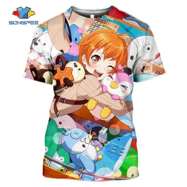 

summer puppet bang dream anime girl 3d print shirts hentai harajuku hippie men clothing