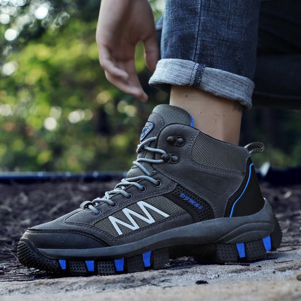 

winter snow boots men bottes pour hommes men boots ankle outdoor sneakers walking shoes mens, Black