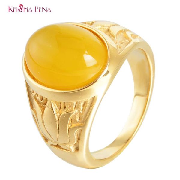 

turkish lapis / chalcedony 316l stainless steel ring for man woman carved lotus aristocrat noble natural artisan, Golden;silver