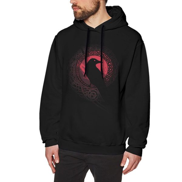 

охладить hoodies men эдда bird viking valhalla 100% хлопок с капюшоном кофта с капюшоном graphic tops