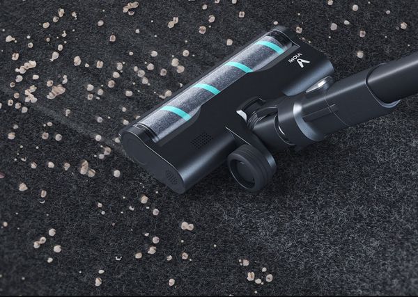 

viomi a9 handheld wireless vacuum cleaner front led light 23kpa portable cordless floor carpet dust collector, removable battery
