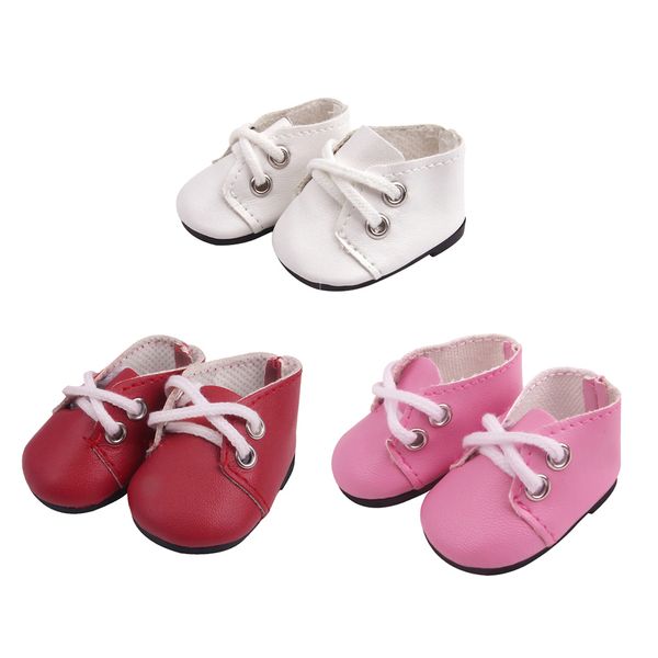 

3pairs of 14.5'' baby dolls flat sneaker canvas shoes for mellchan toy accs