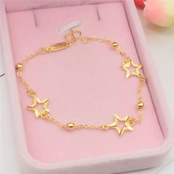 

vietnam gold jewelry brass gold-plated jewelry star bracelet women's fashion bracelet accessories, Golden;silver