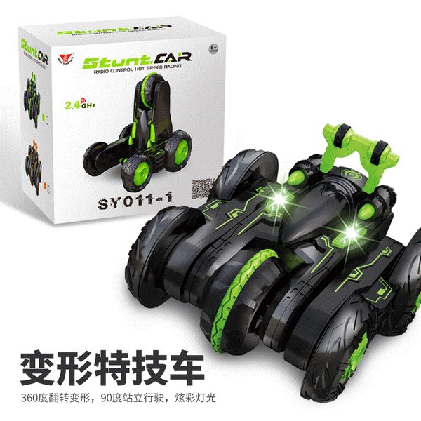 

new product car double-sided 360 rotary tumble twisting stunt car 2.4g charging light-resistant children's remote control car