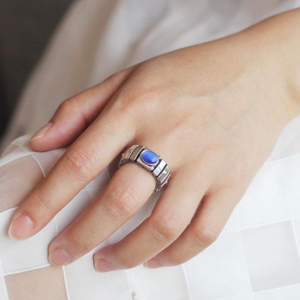 

fyour 2020 women jewelry 9mm width stainless steel opals elastic ring size 7 for women wife birthday jewelry gift rs02, Golden;silver