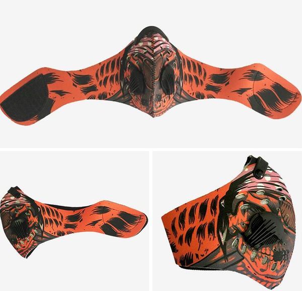 

printed face fashion mask активированный уголь с фильтром рм2,5 по борьбе с загрязнением спорт бег обучение дорожный велосипед защита от пыл