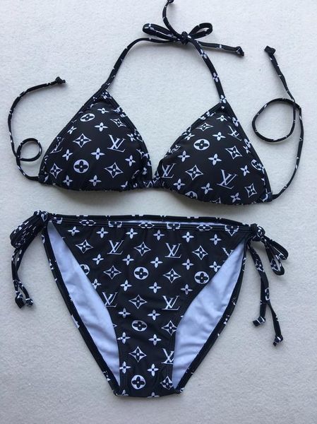 

new brand designer fashion swimwear bikini set for women letter push up swimsuit bandage bi quinis bathing suit 2020, White;black