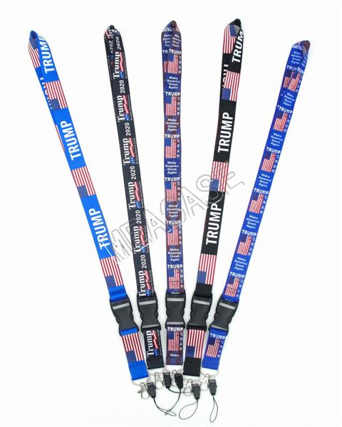 

donald trump 2020 lanyards mobile phone ribbon strap key holder ring neck hanging strings id credit bus card key chain bag pendants d81708, Pink;blue