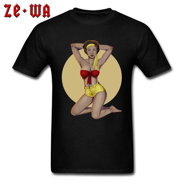 

jackie pin up girl t shirts discount promotion new arrival faddish tee shirt male homme short sleeve red navy tees