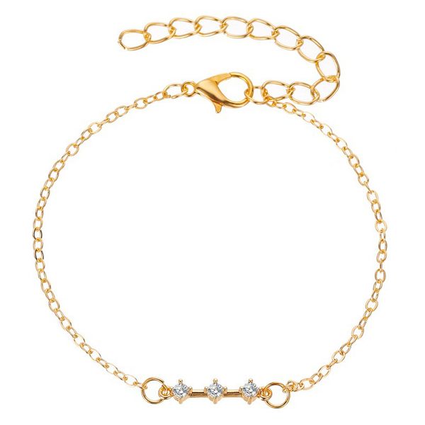 

crystal stars bracelet alloy simple zircon bracelets women girls wrist ornament lxh, Black