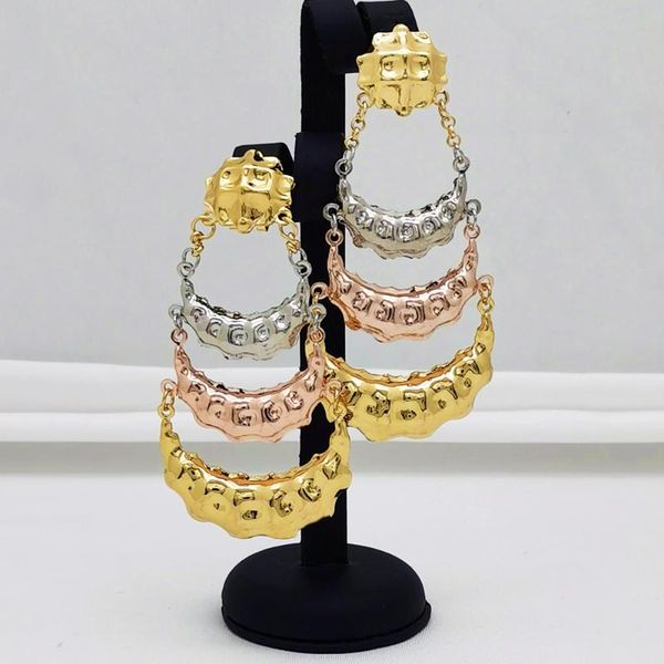 

earrings for women dubai gold big earrings african bride long drop, Silver