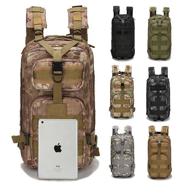 

tactical waterproof backpack, hiking camping hunting tourist camouflag bag,25l army outdoor climbing sport men rucksack
