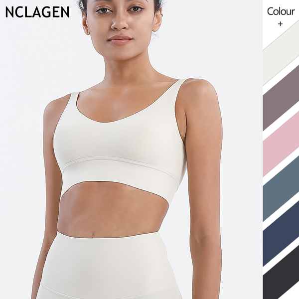 

nclagen глубокий v спорт женщины нижнее белье йога бюстгальтер фитнес vest центр спорт workout sexy запуск push-вверх обучение crop top холт, White;black