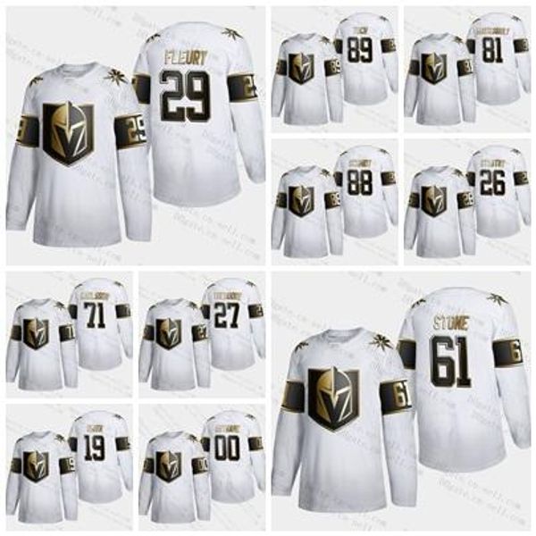 

custom vegas golden knights new white golden edition any name fleury pacioretty reaves tuch eakin 61 mark stone 5 deryk engelland (a) jersey, Black;red
